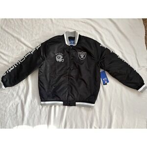 NEW NFL Team Apparel Las Vegas Raiders Jacket Bomber Jacket Men's Size Large